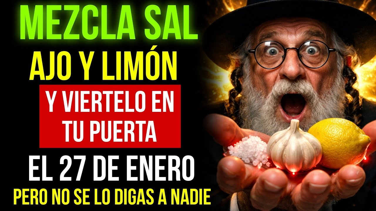 Mezcla SAL + AJO + LIMÓN y Vierte en tu Puerta, tendras abundancia Inmediata - Sabiduría Judía