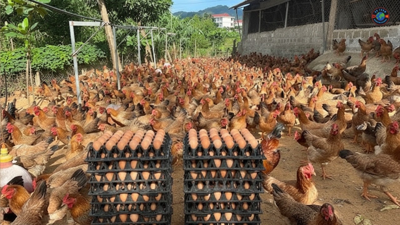 Massive Egg Harvest! Hundreds of Fresh Eggs from Our Chicken Farm.
