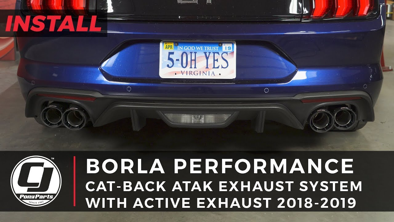 2018-2023 Mustang Install: Borla Stainless Steel Active ATAK Cat-Back Exhaust System