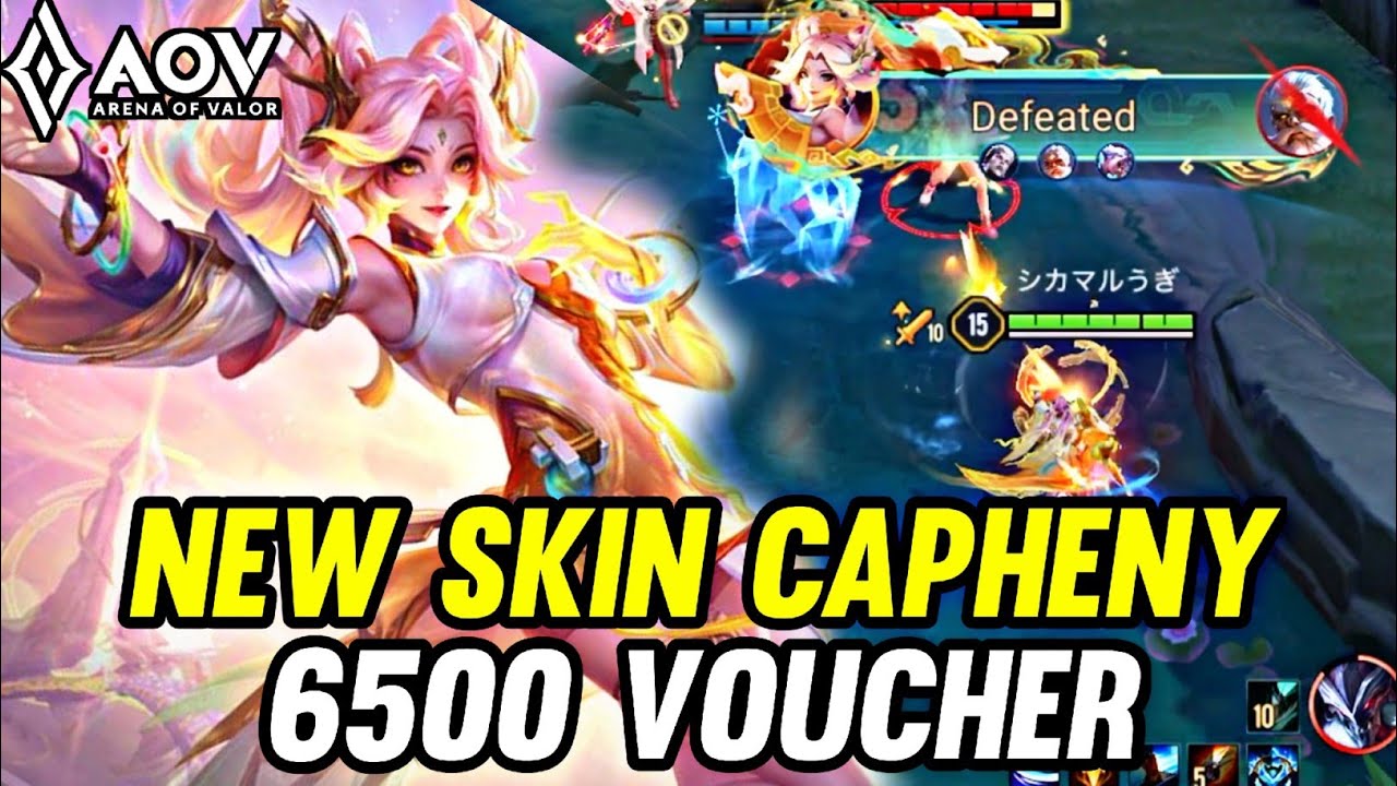 AOV : NEW SKIN CAPHENY MIRACLE PRONE GAMEPLAY - ARENA OF VALOR LIÊNQUÂNMOBILE ROV