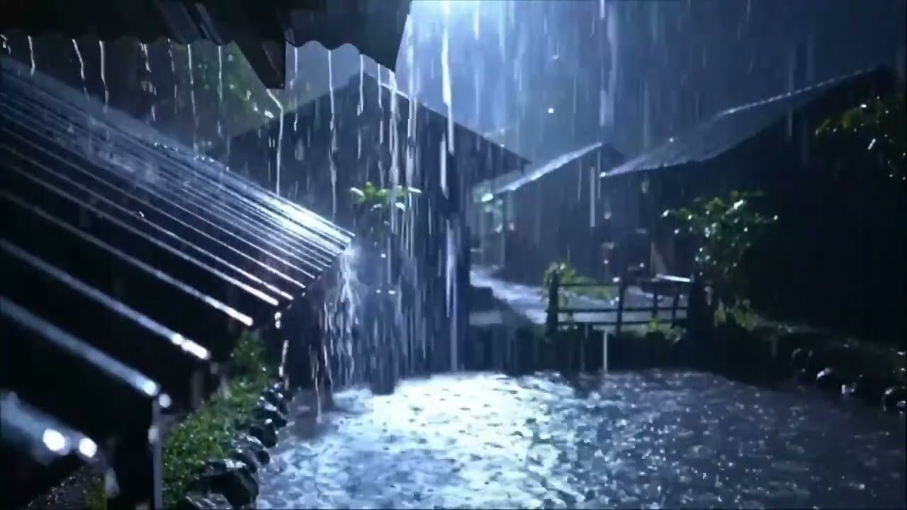 Midnight Rain on Tin Roof ASMR for Deep Sleep,Cozy Night Storm Sounds to Relax, and Drift Away 200