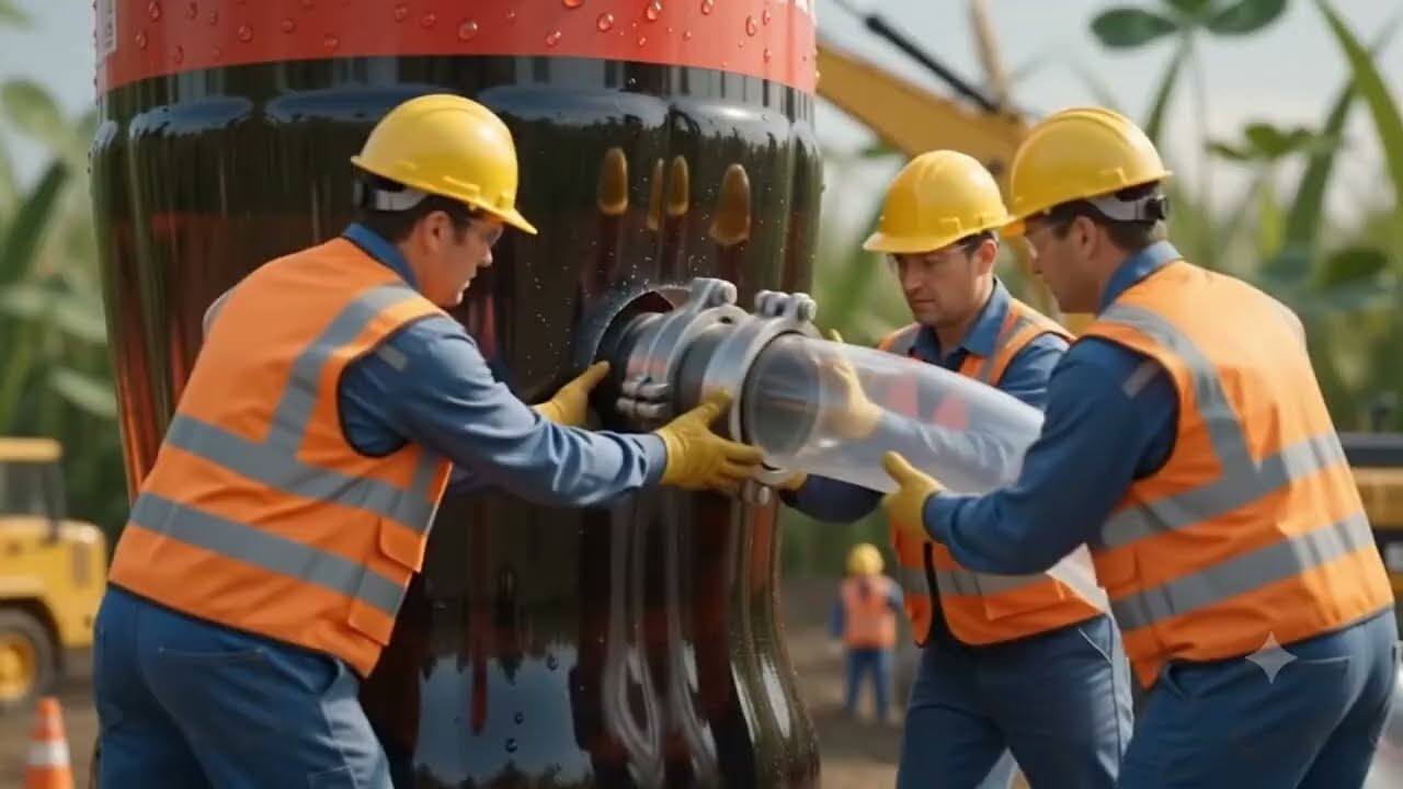 Tiny Construction Workers Build a Secret Underground Cola Factory Inside a Giant Soda Bottle