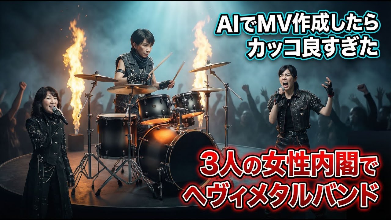 【MV】高市内閣の女性３人でヘヴィメタルバンドがカッコ良すぎた