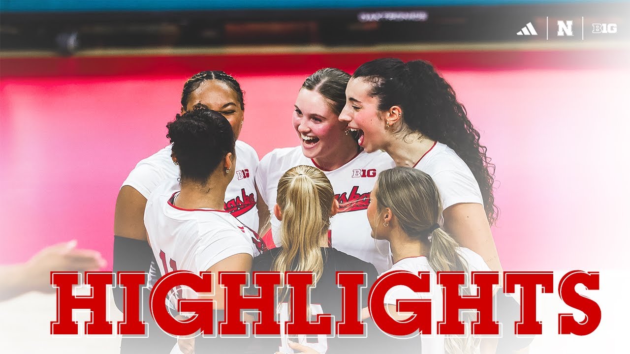 Huskers Sweep GCU to cap off back-to-back wins | Nebraska Volleyball Highlights