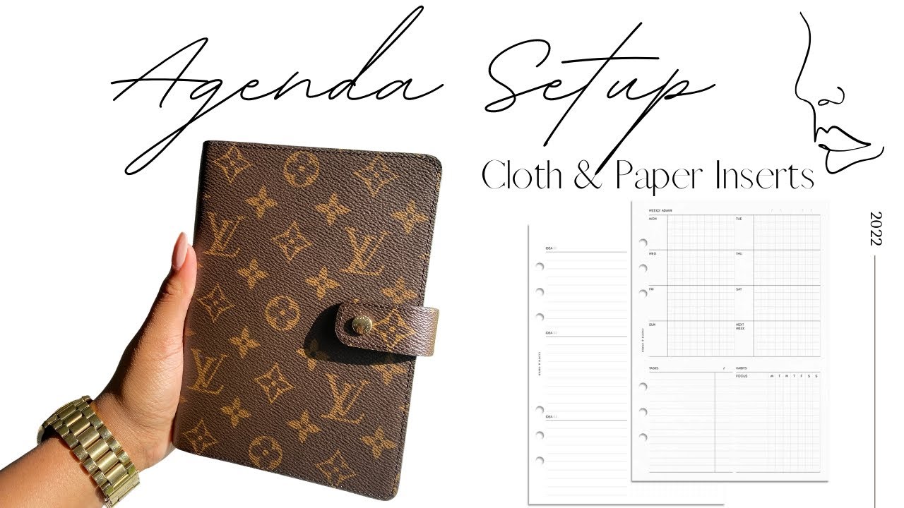 Louis Vuitton AGENDA | New Set up + Cloth & Paper Inserts | Weekly Admin & Mental Download Inserts