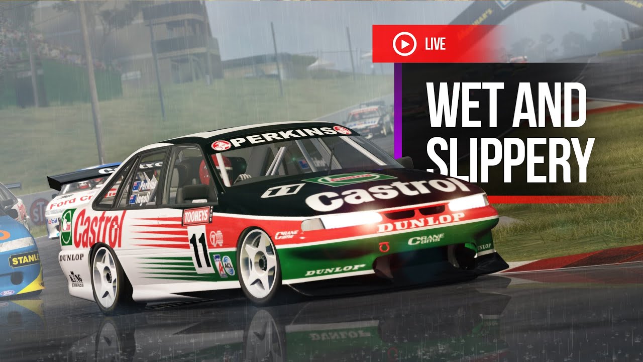 Assetto Corsa: ATCC 90-х на мокрой дороге! (VR Commodore @ Bathurst)