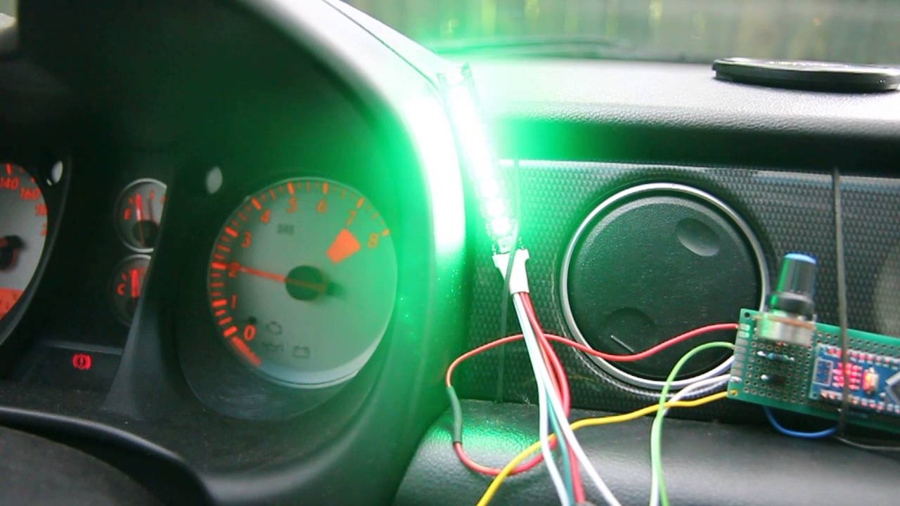 Arduino led tachometer and shift-light v 0.1