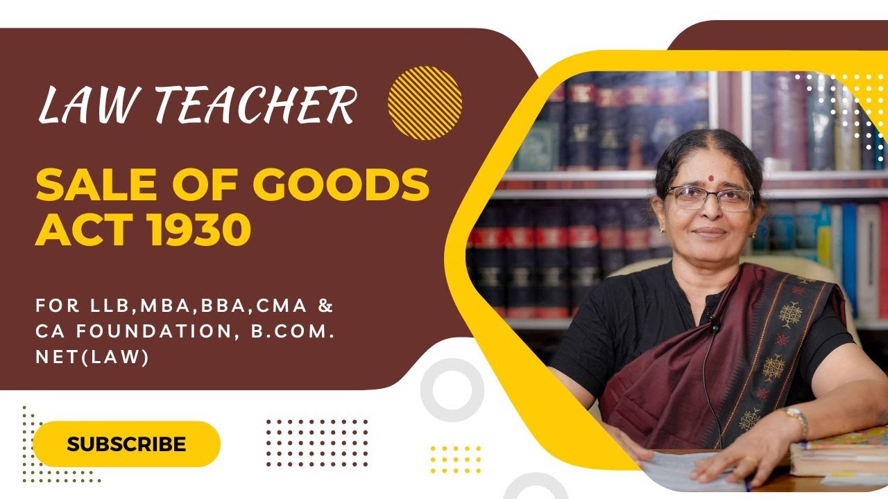 SALE OF GOODS ACT 1930 | ADV.VIJAYA LAKSHMI | MALAYALAM | CA  FOUNDATION