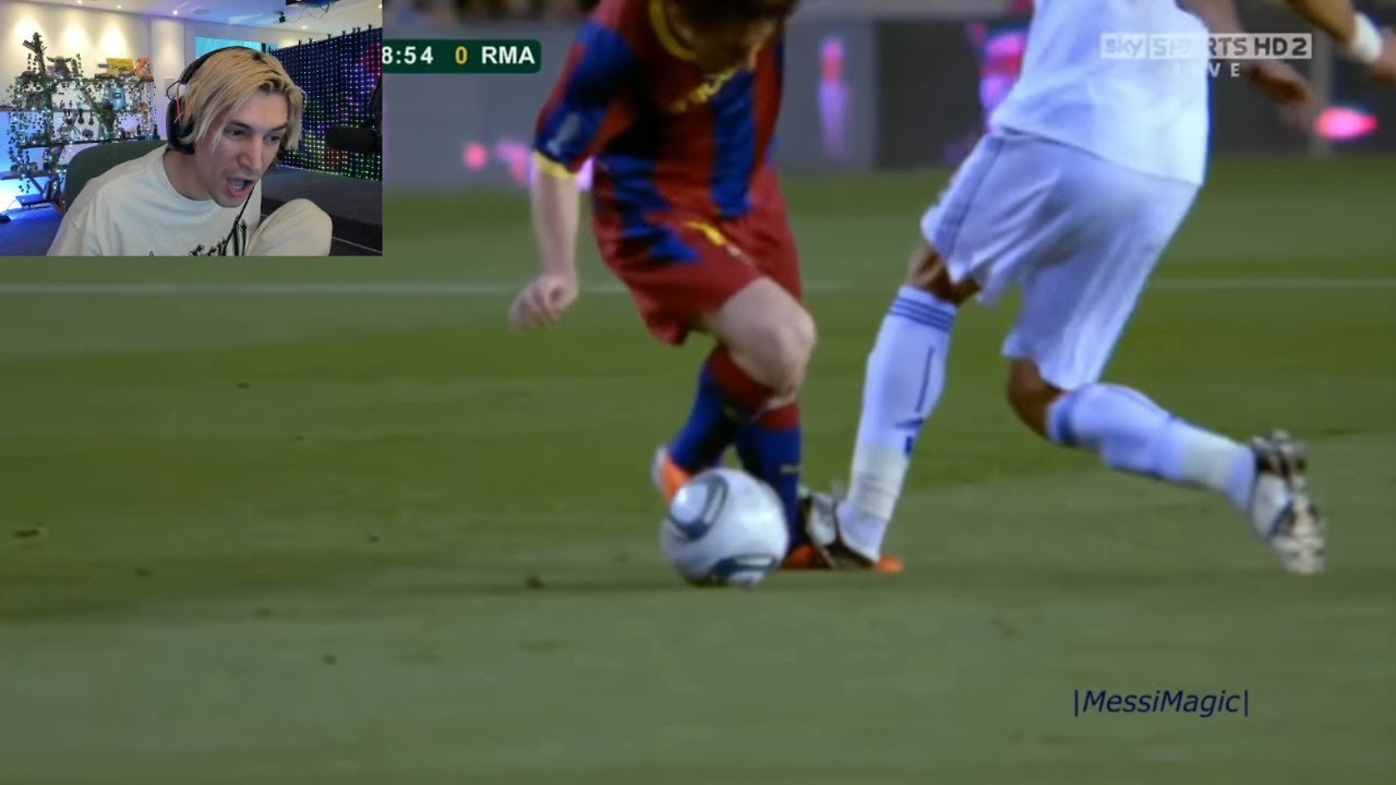 xQc reacts to Lionel Messi's Worst Tackles