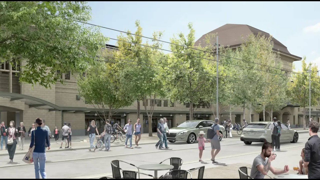 La future place de la Gare et ses rues connexes se dévoilent