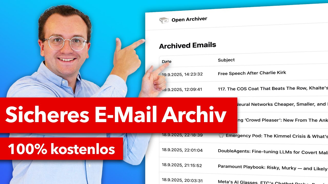 E-Mail Archivierung in 10 Minuten auf eigenem Server (Open Archiver)