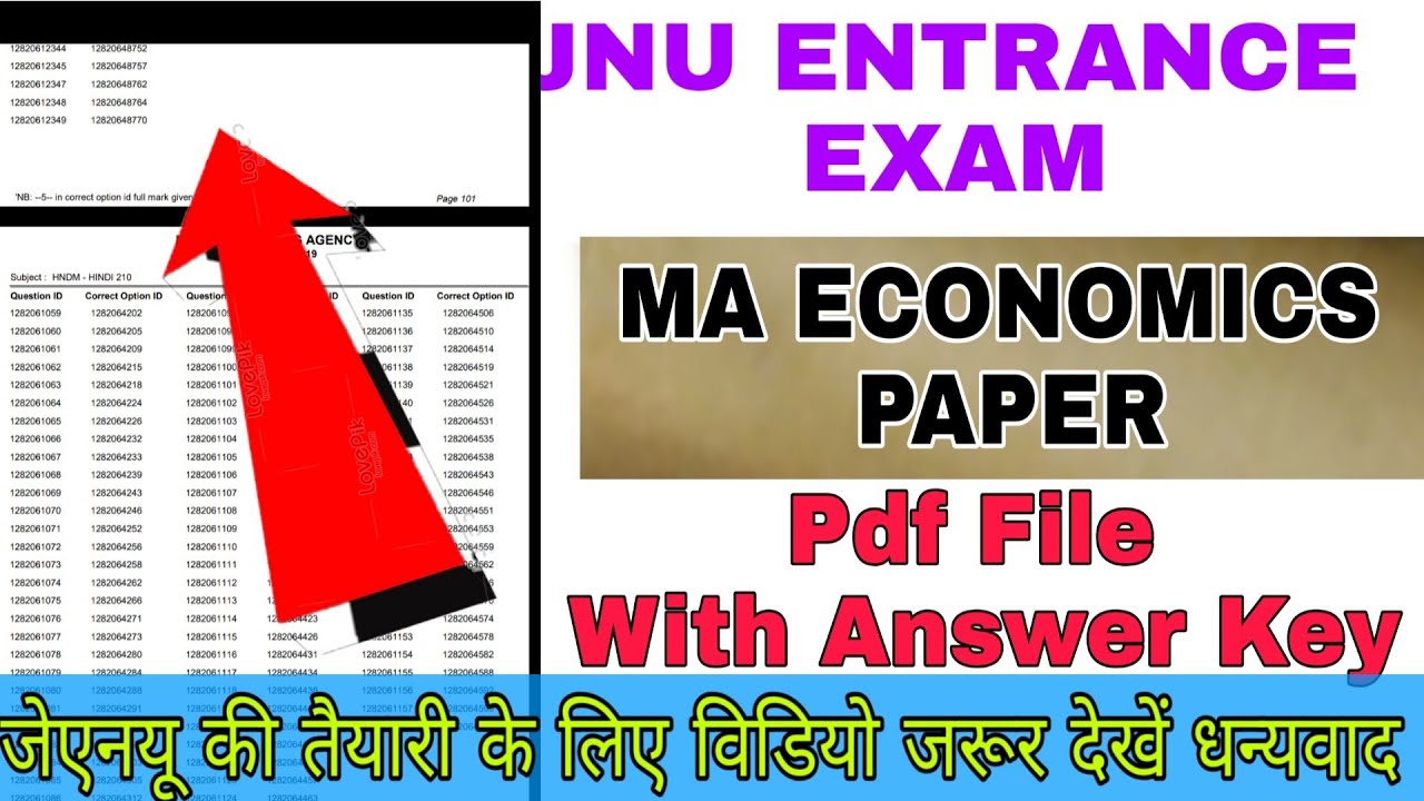 Jnu Ma Economic Paper With Answer Key 2019!! Jnu Ma Economic Paper pdf