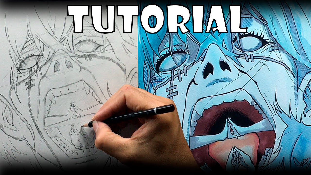 Como dibujar a Mahito de Jujutsukaisen, tutorial paso a paso.