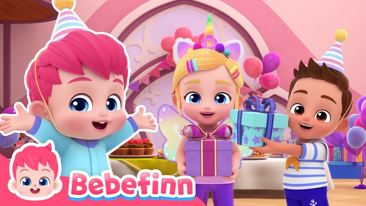 🎂 Part 3ㅣHappy Birthday for 100 Friends! Is Your Name in the Song? | Bebefinn Nursery Rhymes