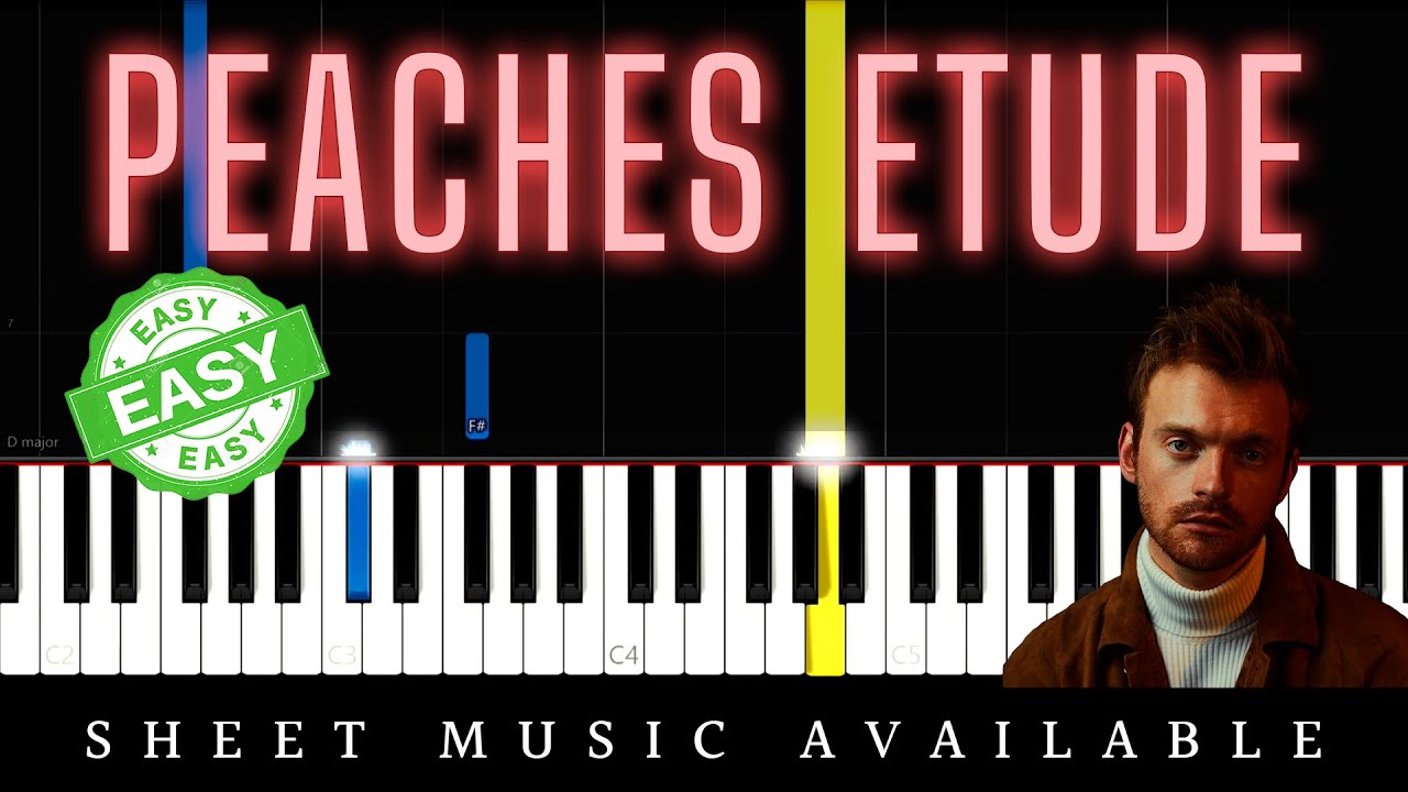 FINNEAS - Peaches Etude (Easy Piano Tutorial)