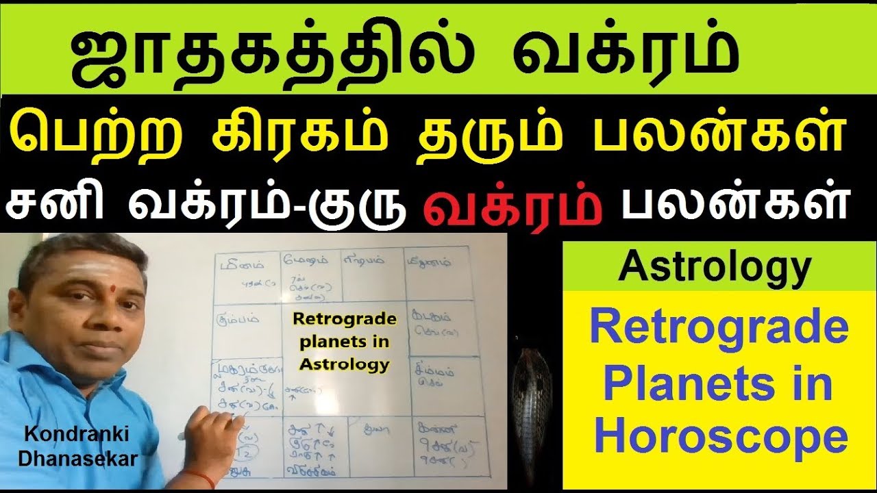 ஜாதகத்தில் வக்ரம் பெற்ற கிரகம் கொடுக்கும் பலன்கள்- Retrograde planets in astrology