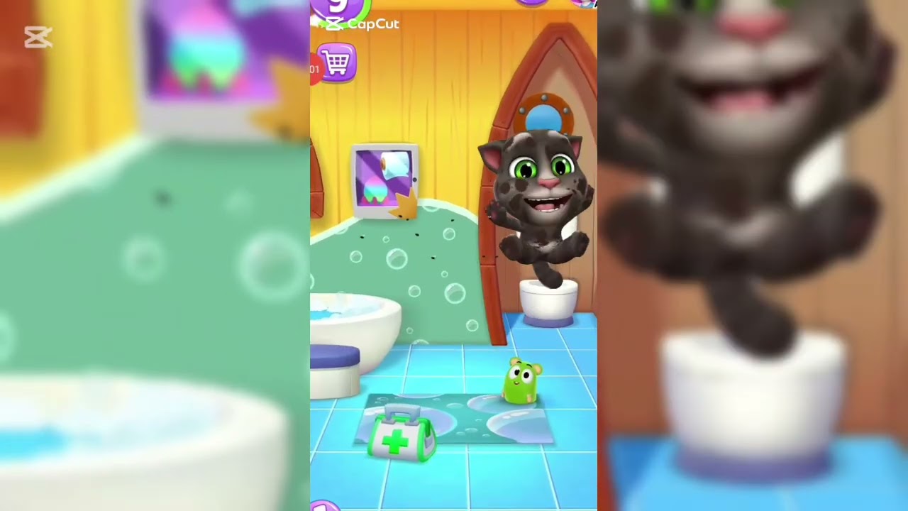 Tom is in the toilet full video. Funny moment 😄 😆 🤣 #tom #video 