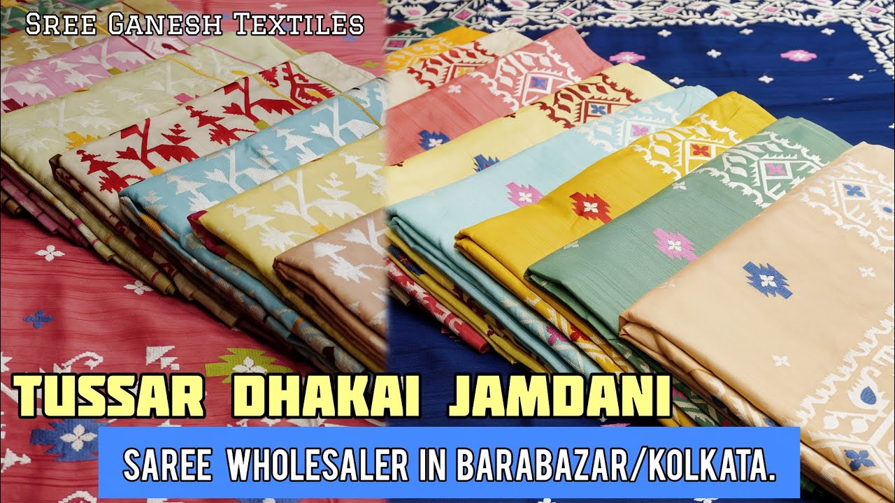 Tussar Dhakai Jamdani work saree.