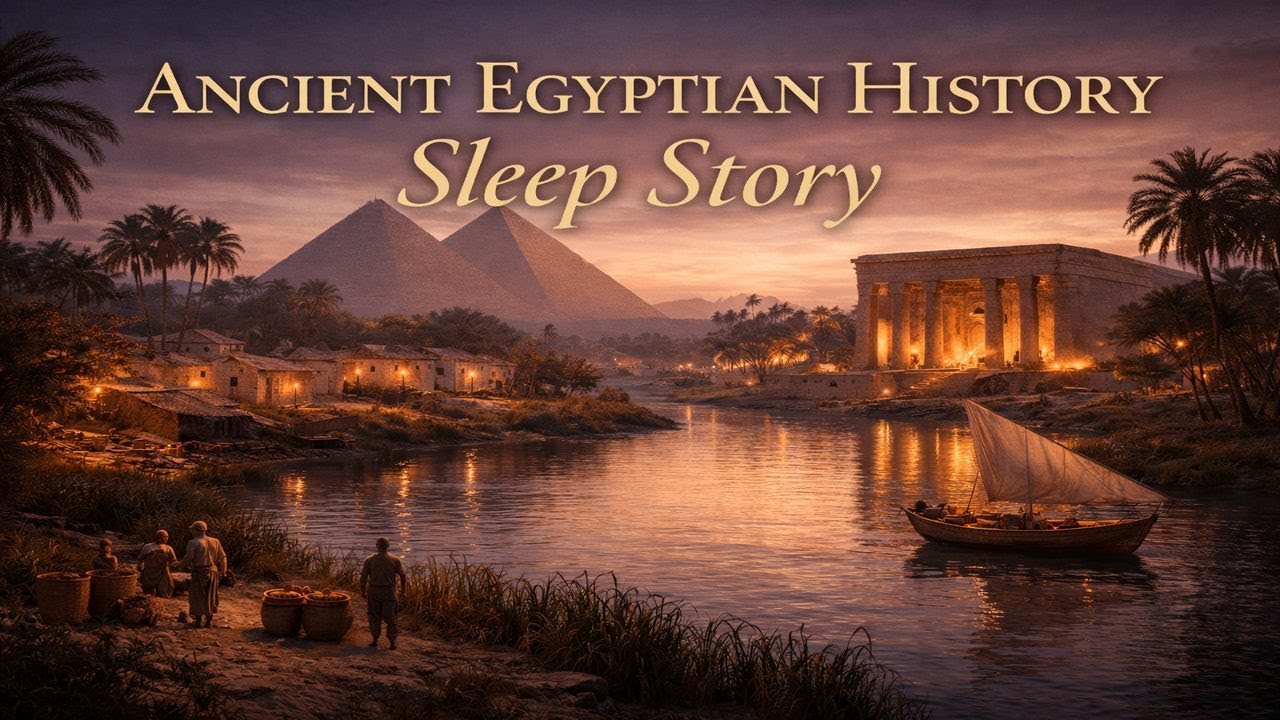 Ancient Egyptian History for Sleep | 1 Hour Deep Sleep with Binaural Beats/Dark Screen