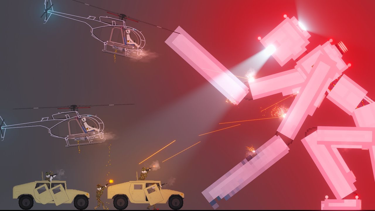 Modified Robots Vs Humans in People Playground
