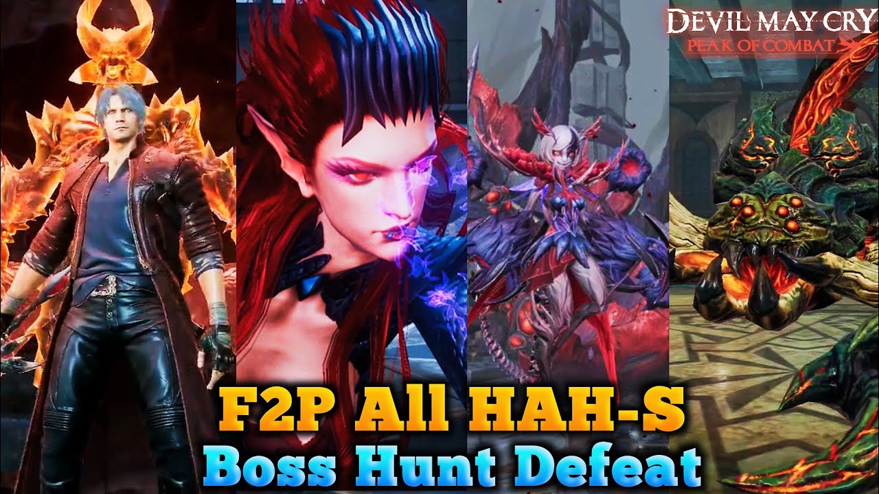 F2P Boss Hunt HAH-S All Bosses Defeat | 25 to 31 | Devil May Cry Peak of Combat DMC POC | The KiLLeR