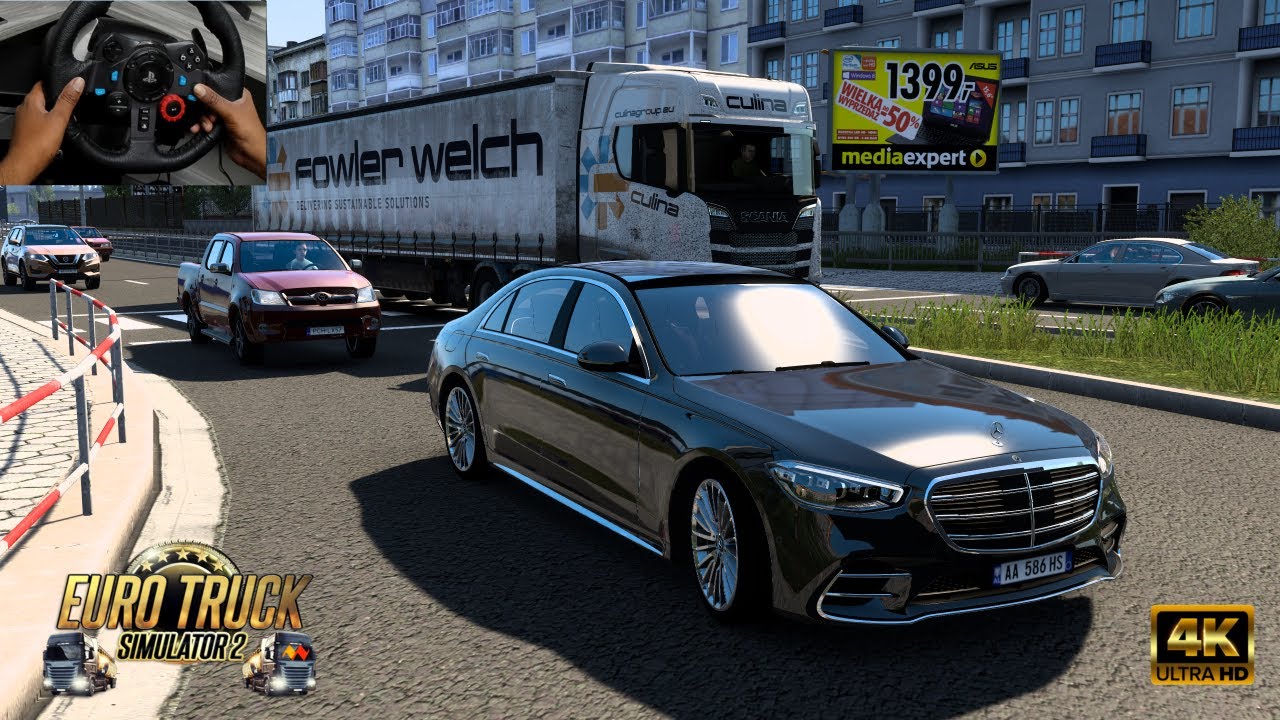 Smooth Ride in the Mercedes Benz S500 with Ultra-Realistic Mods in ETS2