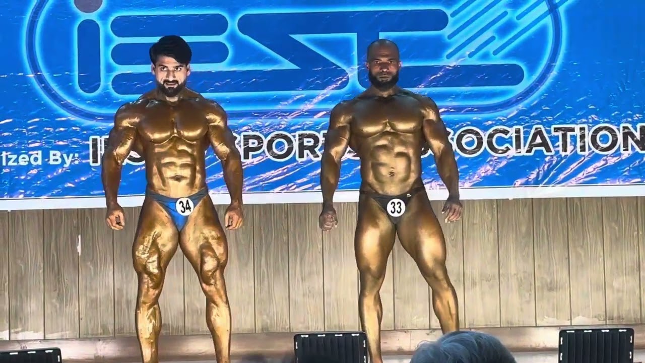 Mr Pakistan Wapda competition 85 kg class pre-judging.