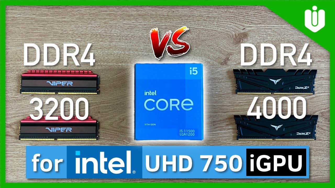 Intel UHD 750 Integrated Graphics [DDR4 3200 MHz vs 4000 MHz Memory Comparison]