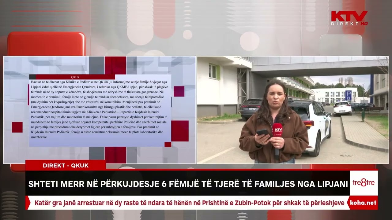 Rasti i rëndë në QKUK - Shteti i merr nën përkujdesje 6 fëmijët, arrestohen prindërit