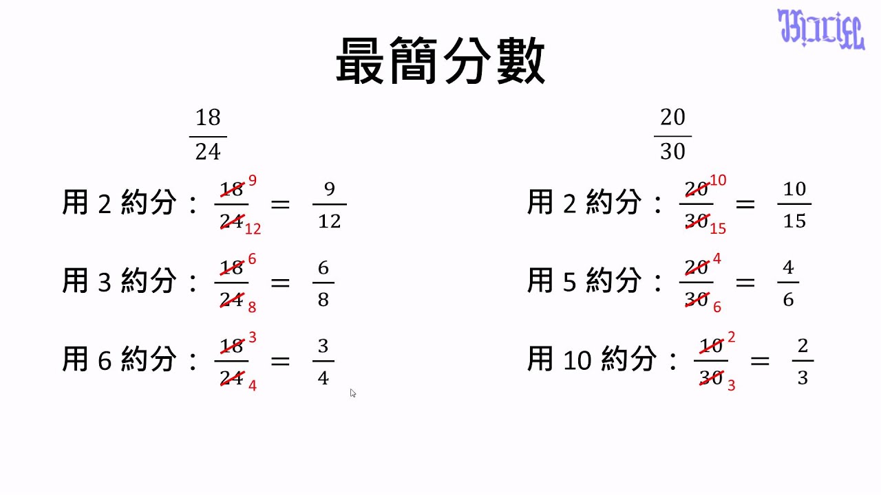 分數 - (17)如何找到最簡分數