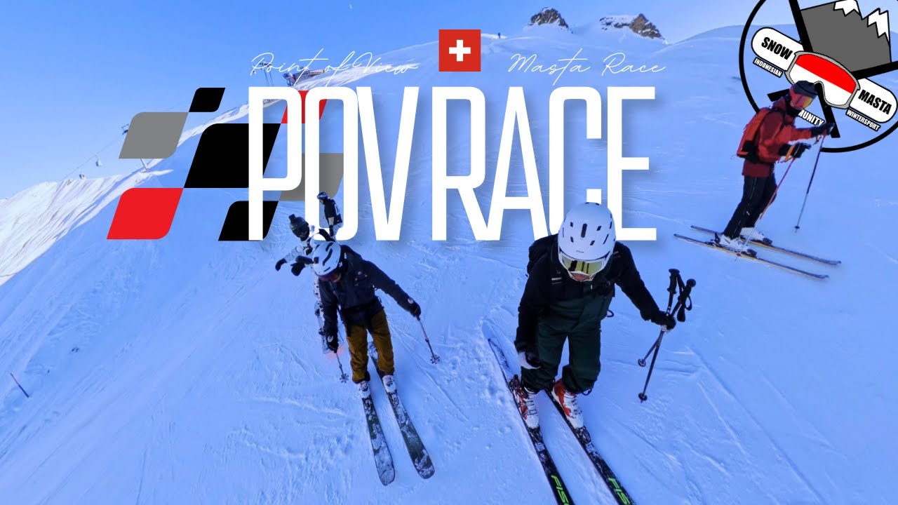 POV SKI VS SNOWBOARD RACE - SnowMasta SHRED TOGETHA HASLIBERG