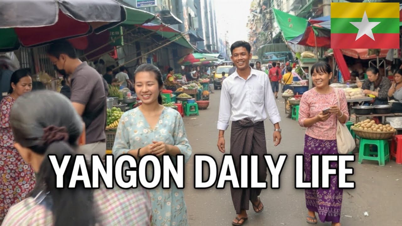 Live from Yangon 🇲🇲 | Morning to Afternoon Street Life, Markets & Food