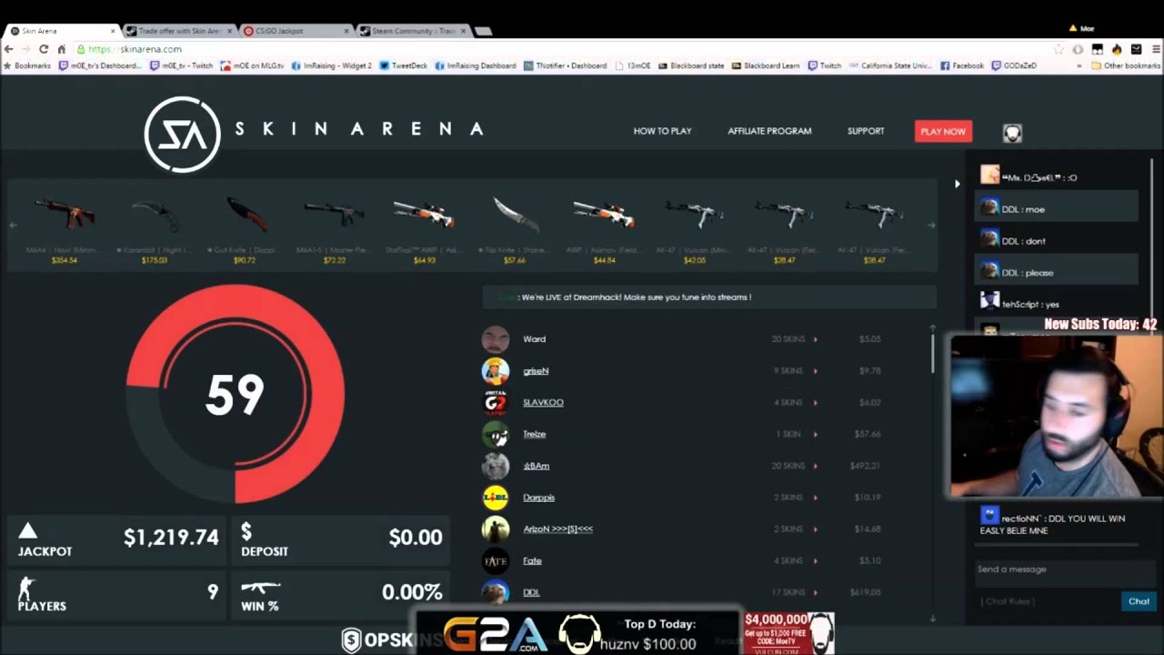 CS:GO - m0E Betting On Skinarena