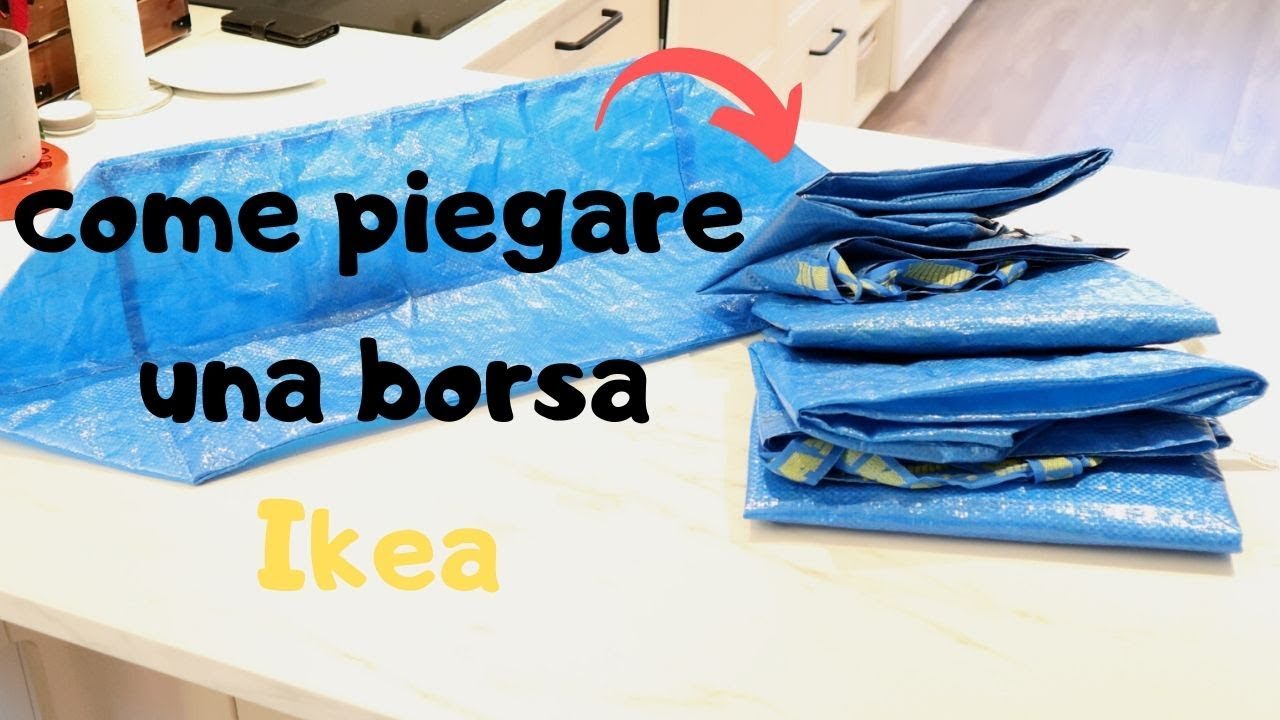 Esempio pratico di  come piegare la borsa dell'IKEA