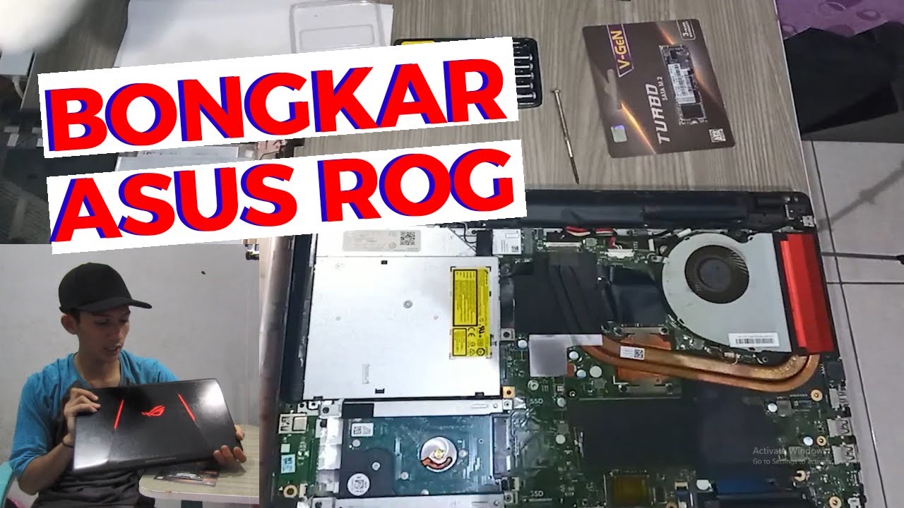 Bongkar LAPTOP ASUS ROG GL553VD || Bersihin Laptop & Nambah SSD