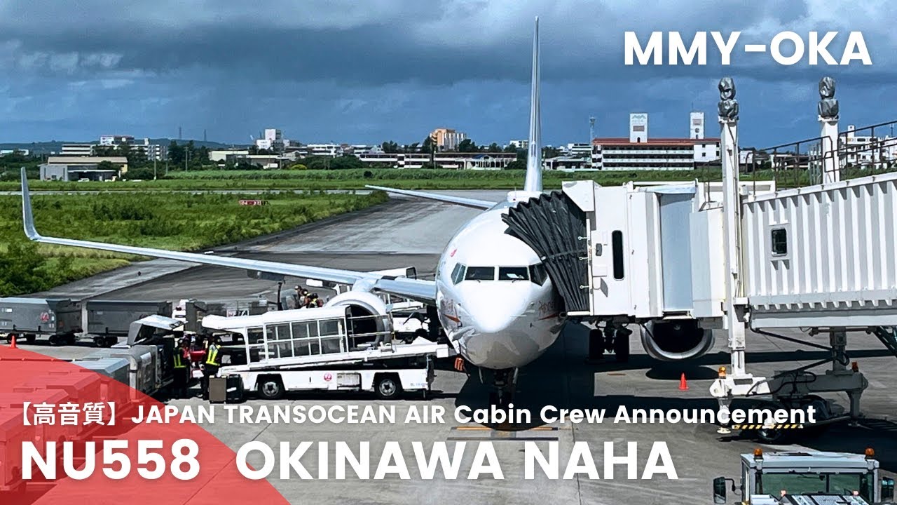 【高音質】NU558便 那覇行き 機内アナウンス/NU558 Flight to Naha Cabin Crew Announcement(B737-800)