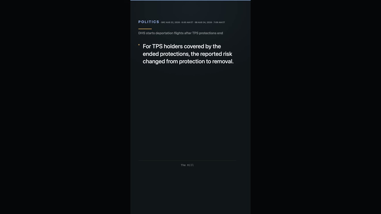 DHS starts deportation flights after TPS protections end #Shorts