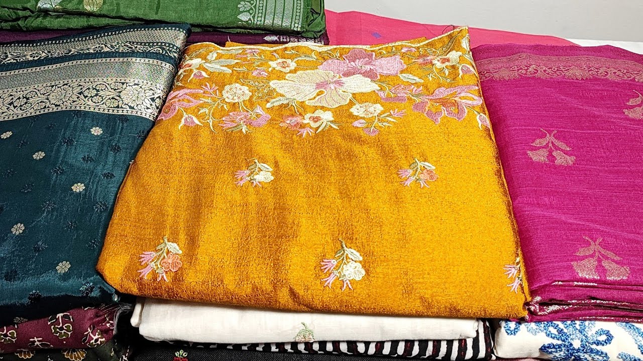 PURE BANARASI SILK PARTY WEAR SET|SEMISILK WITH EMBROIDERY DUPATTA|PREMIUM COTTON 