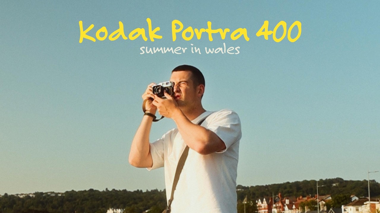 Calm film photography in a quiet welsh seaside town