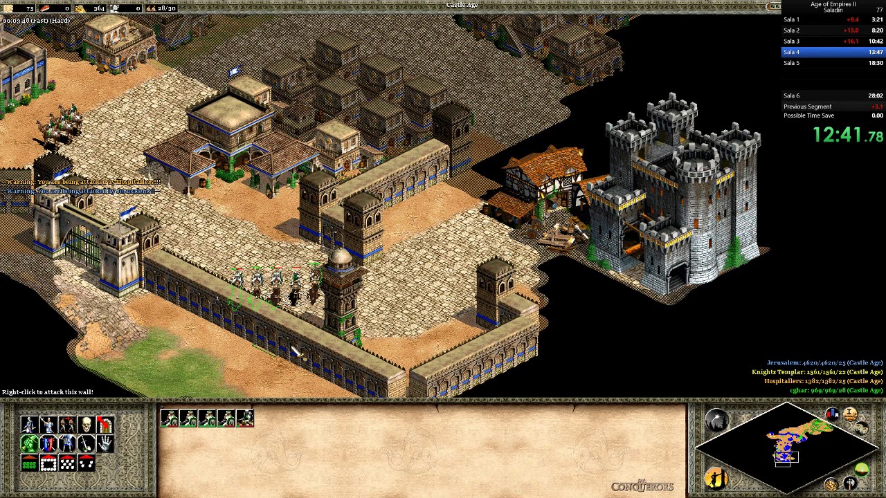 Age of Empires 2 - Saladin Campaign Speedrun 28.48 Hard