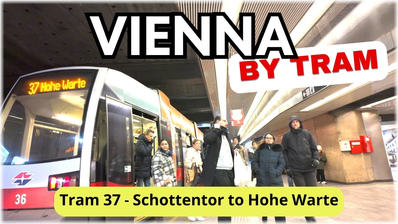 Vienna by Tram 37 - Schottentor to Hohe Warte - Virtual Tour in 4K
