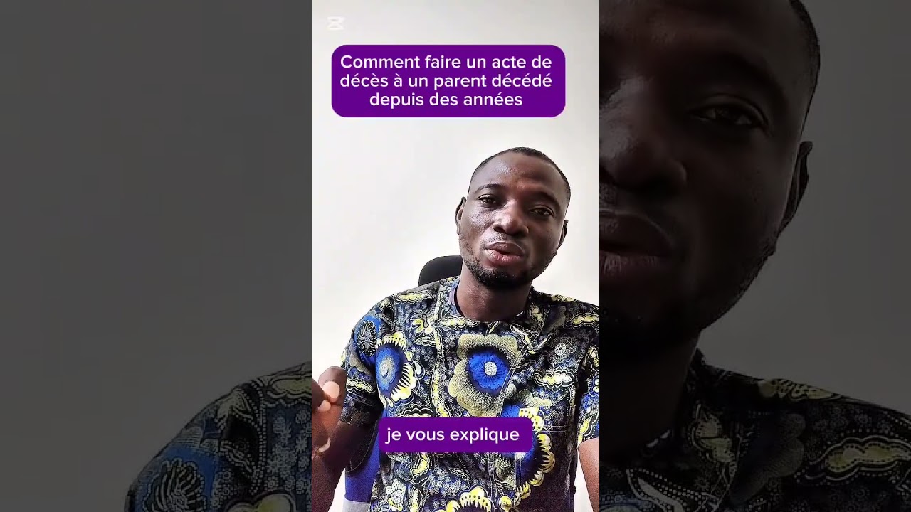 Comment faire un acte de d&eacute;c&egrave;s #etatcivil #naissance #deces