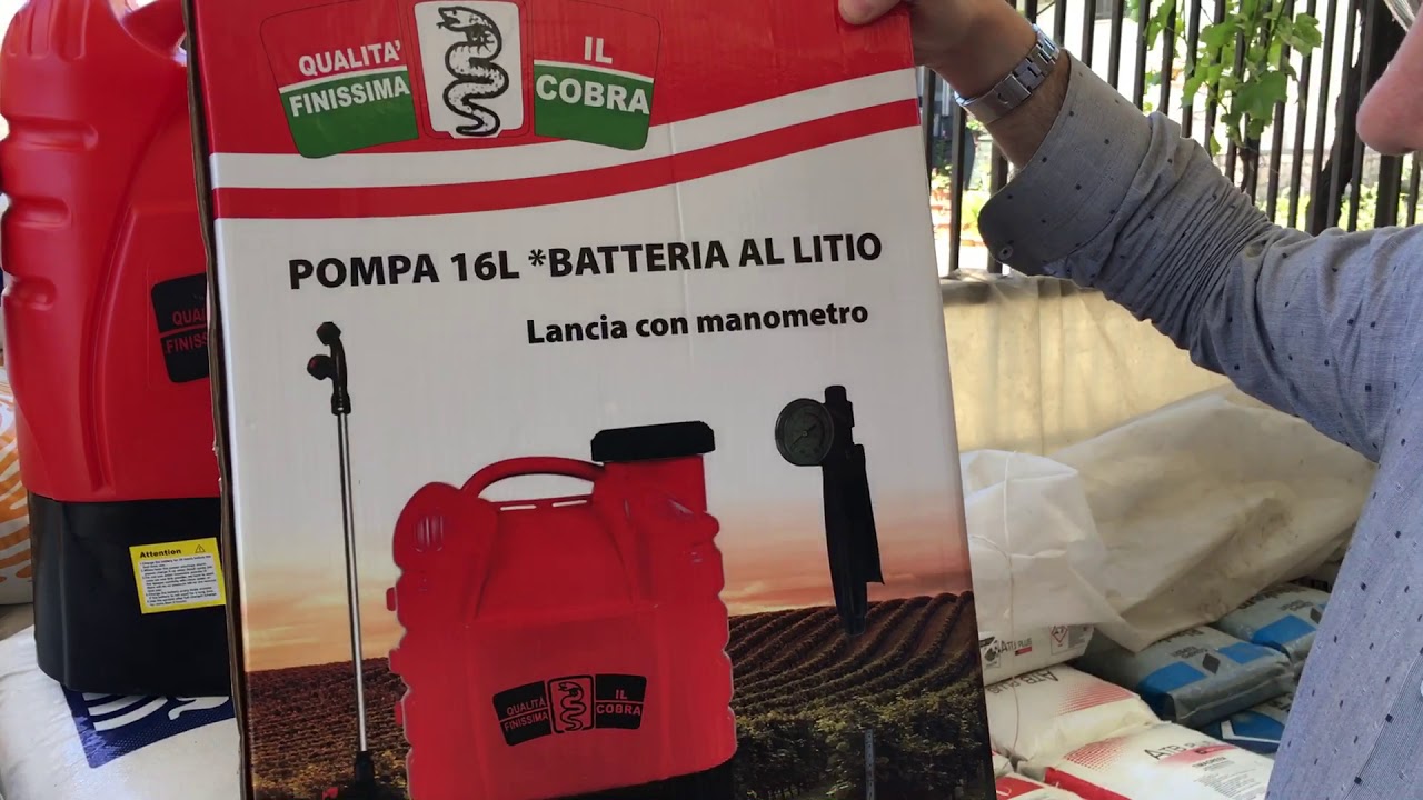 Recensione pompa elettrica a spalla da 16 litri Il Cobra