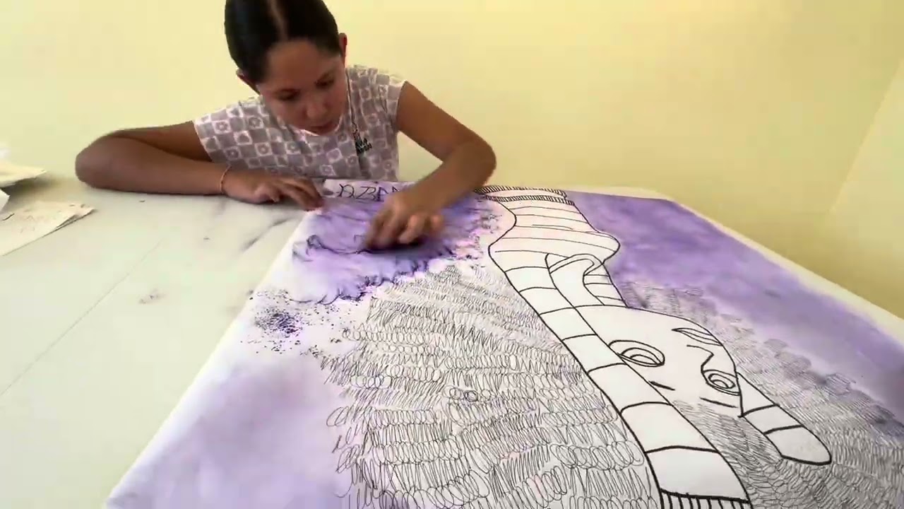 Canción: Europa en mi mente| Mural con gis sobre papel bond| 