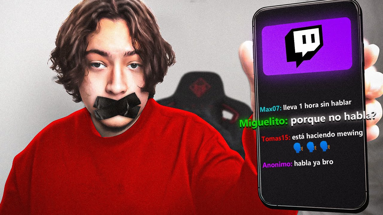 Hice un STREAM sin HABLAR durante 1 HORA