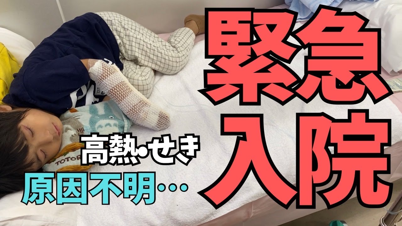 【原因不明？！】子供の下がらない高熱と止まらない咳…病院巡りからの緊急入院1日目