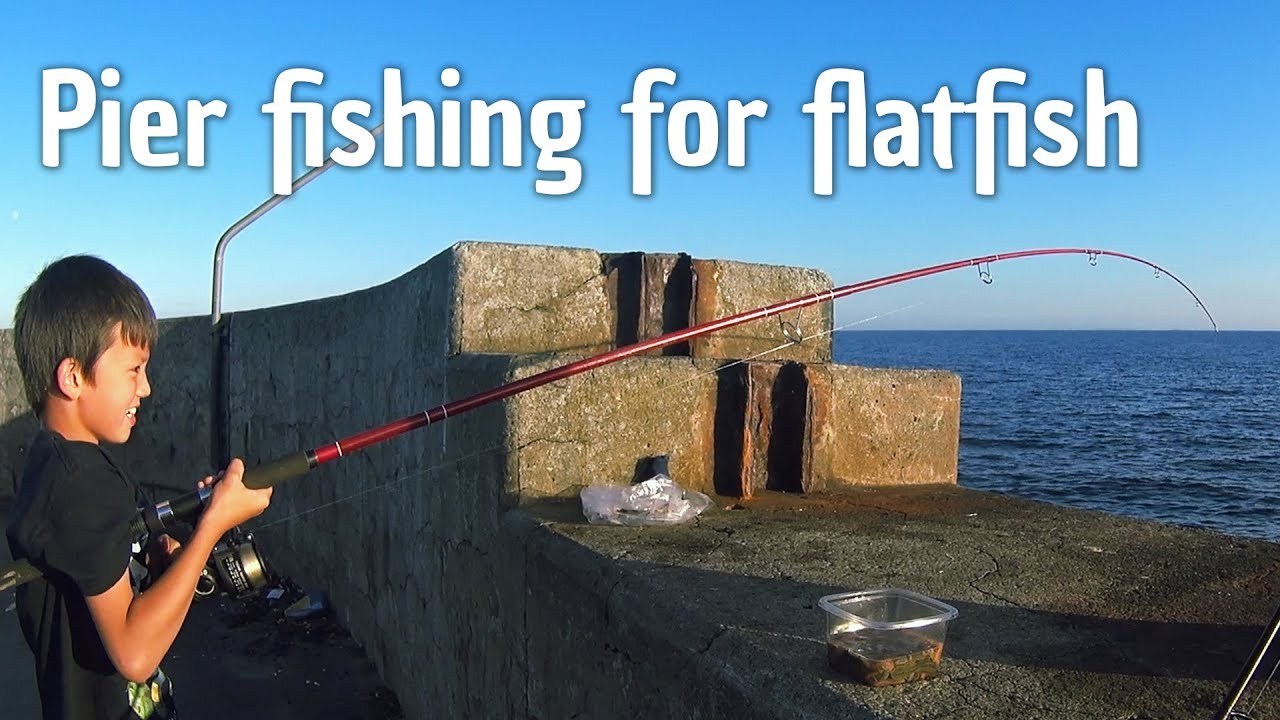 Pier fishing for flatfish with my son,  using 35 year old end tackles