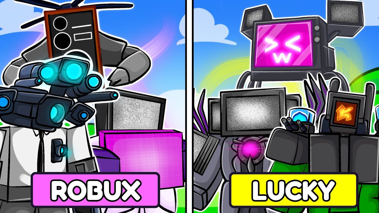 Unidades de ROBUX vs LUCKY en Toilet Tower Defense (Roblox)