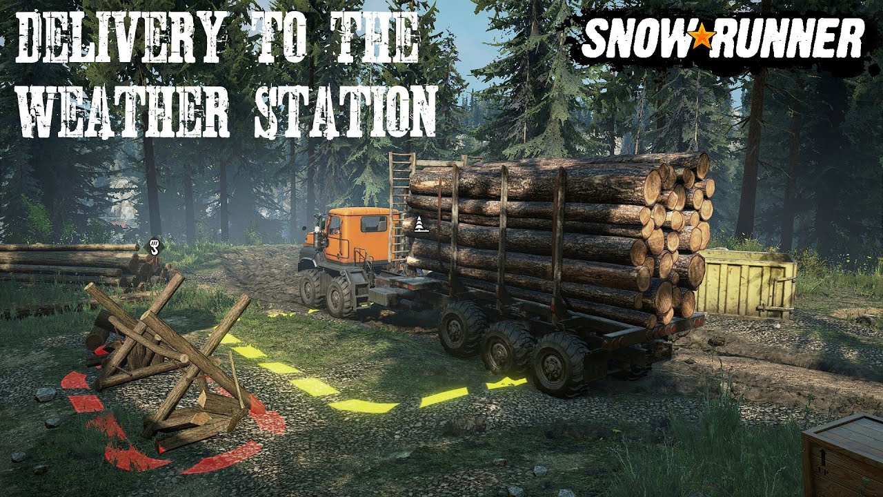 Delivery To The Weather Station Black Badger Lake Wisconsin USA Phase 3 Or Season 3 Snowrunner DLC
