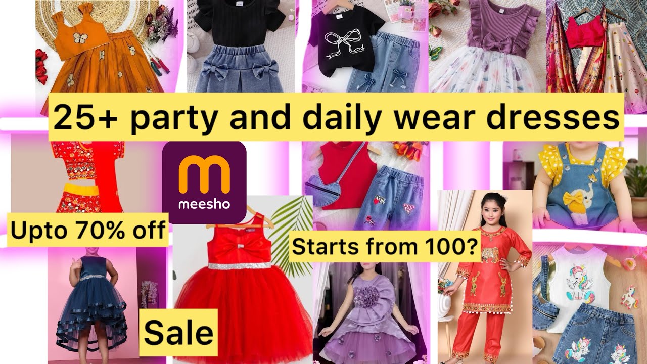 Upto 70% off 😍Navratri special denim dresses , lehanga , frock from meesho l babygirl frock l